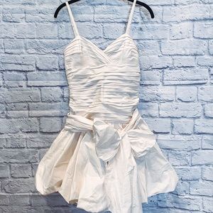Brand New BCBG Mini Ivory Taffeta Party Dress
